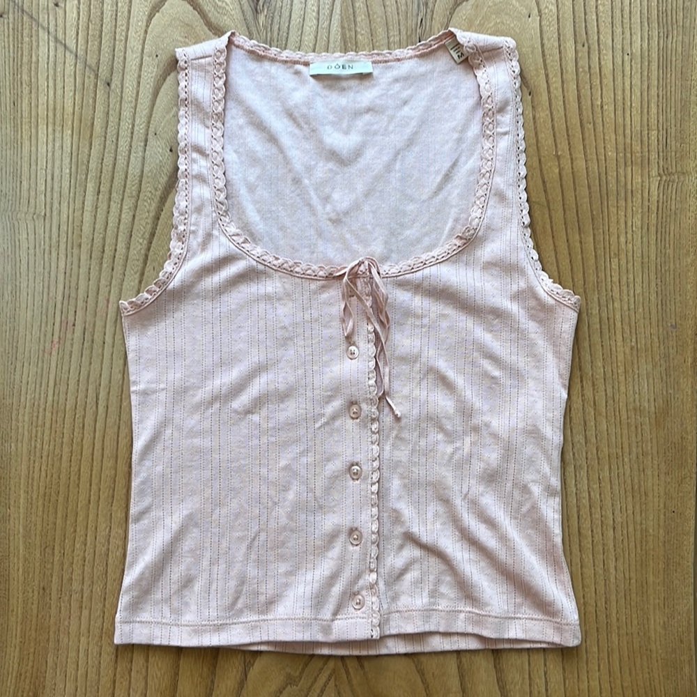 NWOT DOEN Lois degas pink tank size M